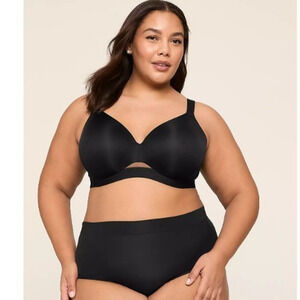 NEW Cacique 52DDD Comfort Bliss Black No Wire Padded Bra Breathable